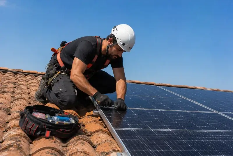 Maintenance et monitoring de panneaux solaires à Saint-Vaize